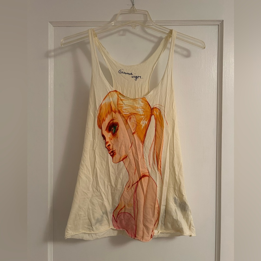 Gimme Vigor Tank Top in Yellow from Urban Outfitters; size S